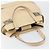 Borsa a mano Gancini in pelle beige e argento di Salvatore Ferragamo Auth hk2982 - vista 6