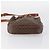 Céline Borsa CELINE Macadam C Macadam in tela PVC e pelle 5 Set Marrone Blu Navy Autentica bs29369 - vista 20