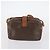 Céline Borsa CELINE Macadam C Macadam in tela PVC e pelle 5 Set Marrone Blu Navy Autentica bs29369 - vista 24