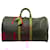 Louis Vuitton Monogram Canvas Keepall 55 Travel Bag M41424 Brown Leather  ref.2537155