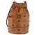 Borsa a Spalla MCM Logogram Vicetos in Pelle PVC Marrone Oro Auth BA6085 D'oro - vista 13
