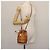 Borsa a Spalla MCM Logogram Vicetos in Pelle PVC Marrone Oro Auth BA6085 D'oro - vista 21