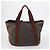 GUCCI Bamboo Web Sherry Line Tasche aus Leder und Canvas 6 Set Beige Schwarz Auth bs29373 Khaki - vue 3