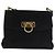 Borsa a Spalla Gancini in Pelle Scamosciata Nera e Oro Salvatore Ferragamo Auth 142668 Nero D'oro - vista 13
