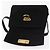 Borsa a Spalla Gancini in Pelle Scamosciata Nera e Oro Salvatore Ferragamo Auth 142668 Nero D'oro - vista 19