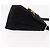 Borsa a Spalla Gancini in Pelle Scamosciata Nera e Oro Salvatore Ferragamo Auth 142668 Nero D'oro - vista 3