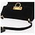Borsa a Spalla Gancini in Pelle Scamosciata Nera e Oro Salvatore Ferragamo Auth 142668 Nero D'oro - vista 6