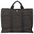 Hermès HERMES Handtasche Her Line MM Canvas Grau Silber Auth 141483 Braun - Ansicht 2