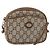 Borsa a Spalla GUCCI GG Plus Supreme in Pelle PVC Beige Oro Auth th6320 D'oro