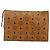 Borsa Clutch MCM Logogram Vicetos in Pelle PVC Marrone Oro Auth am9104 D'oro - vista 3