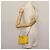 Saffiano Borsa a Spalla PRADA in Pelle Safiano Gialla Argento Auth 142941 Giallo - vista 22