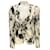 Autre Marque Armani Collezioni Ivory / Black Floral Wool and Silk Jacket Cream  ref.2537652