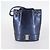 Borsa Gancini in pelle vinilica Salvatore Ferragamo 3 pezzi Nero Blu Auth BA5853 Blu navy - vista 15