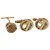 Gemelli e spilla per cravatta Christian Dior in metallo dorato Auth 142069 D'oro