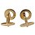 Gemelli e spilla per cravatta Christian Dior in metallo dorato Auth 142069 D'oro - vista 3
