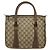 Borsa Gucci GG Supreme Web Sherry Line PVC Beige 58 02 039 Auth th6355 - vista 2