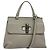 GUCCI Bamboo Daily Handtasche Leder 2way Grau Silber 370831 Auth BA4687
