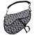 Dior Saddle Tasche Grau Stoff