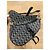 Dior Saddle Tasche Grau Stoff - Ansicht 6