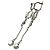 Orecchini pendenti in cristallo di strass argento con logo Christian Dior Silver hardware - vista 6