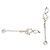 Orecchini pendenti in cristallo di strass argento con logo Christian Dior Silver hardware - vista 7