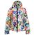 Giacca da sci in piuma stampata Moncler Grenoble Belpeit in nylon multicolore
