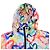 Giacca da sci in piuma stampata Moncler Grenoble Belpeit in nylon multicolore - vista 5
