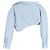 Jacquemus Mejean Cropped Popeline-Hemd aus hellblauer Baumwolle - Ansicht 3