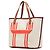 Trim Borsa Tote Pursangle in Toile e Clémence Marrone Hermès Beige - vista 2