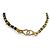 NUOVO COLLIER CHOKER CHANEL LOGO CC CON STRASS E PERLE NERE IN LEGNO D'oro - vista 8