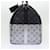 Borsa Keepall Bandoulière Louis Vuitton Monogram Eclipse Split Canvas 50 Nero - vista 3