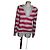 Tommy Hilfiger gestreifter Oversized Hoodie Pullover rot grau