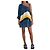 Fendi Mini-Kleid aus Seide mit Wellenmuster Mehrfarben