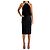 Vestido midi de seda con cadena Tom Ford negro