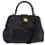 Céline Borsa a mano CELINE in pelle 2 in 1 nera e oro Auth 142840 Nero D'oro