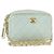 CHANEL Borsa a Spalla Matelassé in Pelle di Agnello Azzurro Chiaro Oro CC Auth bs29467 D'oro Blu chiaro