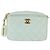 CHANEL Borsa a Spalla Matelassé in Pelle di Agnello Azzurro Chiaro Oro CC Auth bs29467 D'oro Blu chiaro - vista 13