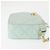 CHANEL Borsa a Spalla Matelassé in Pelle di Agnello Azzurro Chiaro Oro CC Auth bs29467 D'oro Blu chiaro - vista 3