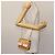 Borsa a Spalla Chain Vala Smalto Beige Argento Auth 143357 di Salvatore Ferragamo - vista 22
