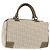 Céline CELINE C Macadam Canvas Handtasche Beige Silber Auth BA6265