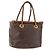 Céline Sac à main en toile Macadam CELINE en cuir PVC marron doré Auth 142839