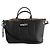 Longchamp Borsa a spalla Roseau in pelle nera