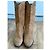 Chanel Stiefel aus camel Suede — CC-Logo — Größe 38 (7½ US) — perfekte Sohlen - Ansicht 2