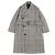 Hermès Hermes Glen check Wool Leather Coat Brown