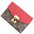 Pallas Billetera Trifold para Mujer Louis Vuitton Castaño Roja Fucsia Monograma
