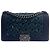 Borsa a spalla Chanel Boy Clutch in tweed medio Blu