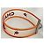 Coco Crush Bracciale Chanel CC manchette in gomma arancione - vista 6