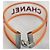 Coco Crush Bracciale Chanel CC manchette in gomma arancione - vista 7