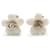 Chanel Orecchini Clip Logo CC Fiori Bianchi Bianco
