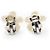 Chanel Orecchini Clip Logo CC Fiori Bianchi Bianco - vista 2
